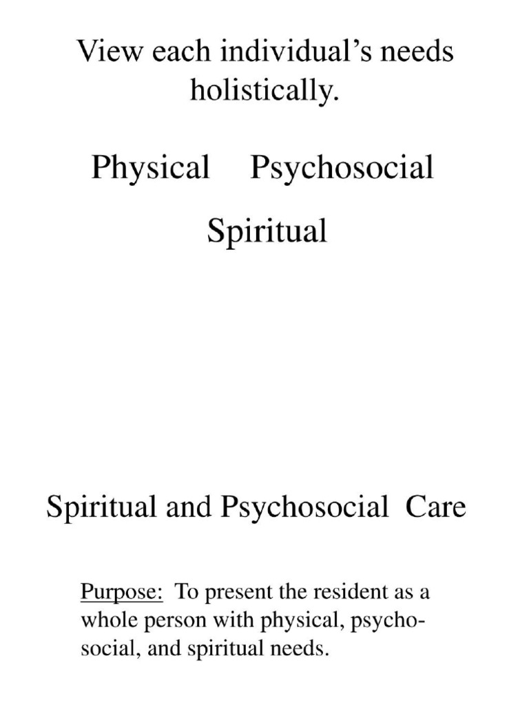 Spiritual and Psychosocial Care | PDF