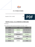 GRADE 12 Science SA-1 PORTION TIMETABLE