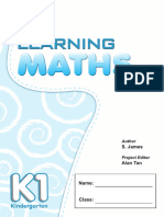 LEARNING MATHS Kindergarten 1 - Sample Pages