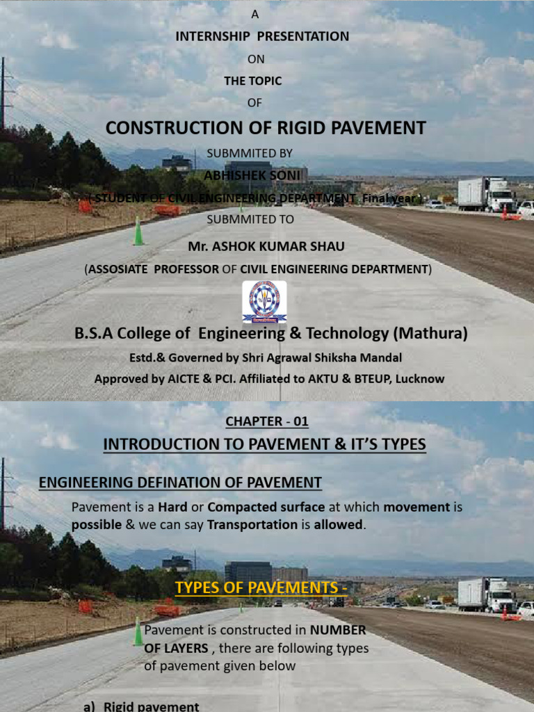 Rigid Pavement Construction Guide | PDF | Road Surface | Concrete