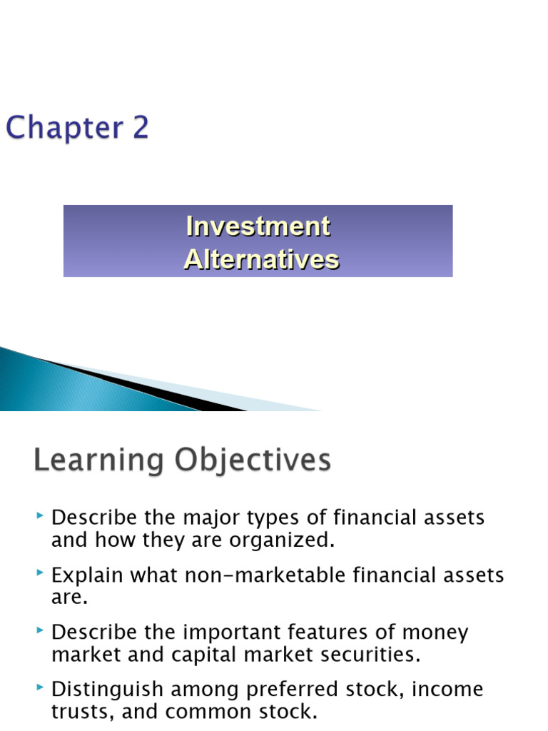 Investment Alternatives PDF Bonds (Finance) Stocks
