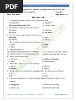 Answer Key SQP 2 Class 11 IP Annual Exam (QP)