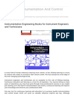 Instrumentation Engineering Books For Instrument Engineers and Technicians Learning Instrumentation and Control Engineering