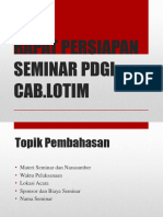 Rapat Persiapan Seminar Pdgi Cab