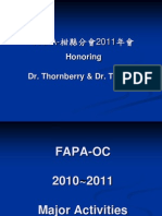 FAPA-OC Major Activities of 2010 2011-FINAL