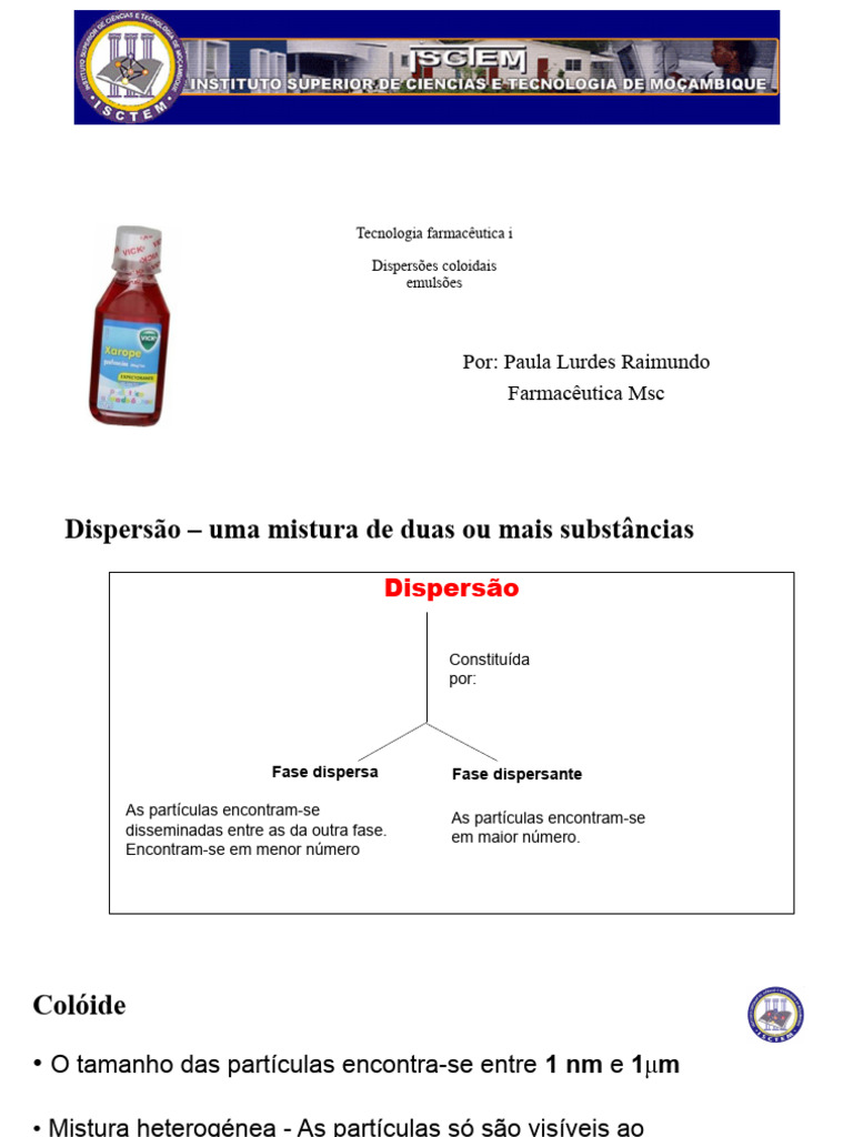 Liofobos em Dispersões Coloidais | PDF | Emulsão | Química