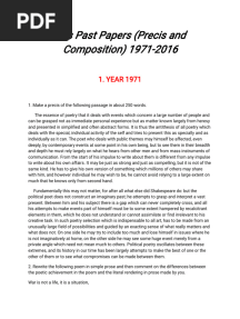 CSS English Precis & Composition Solved Past Papers