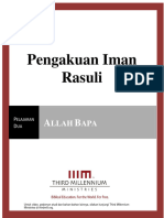 Pengakuan Iman Rasuli - Allah Bapa