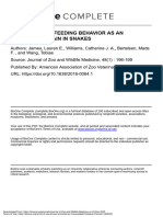 Evaluation of Feeding Behavior As An Indicator of Pain in Snakes