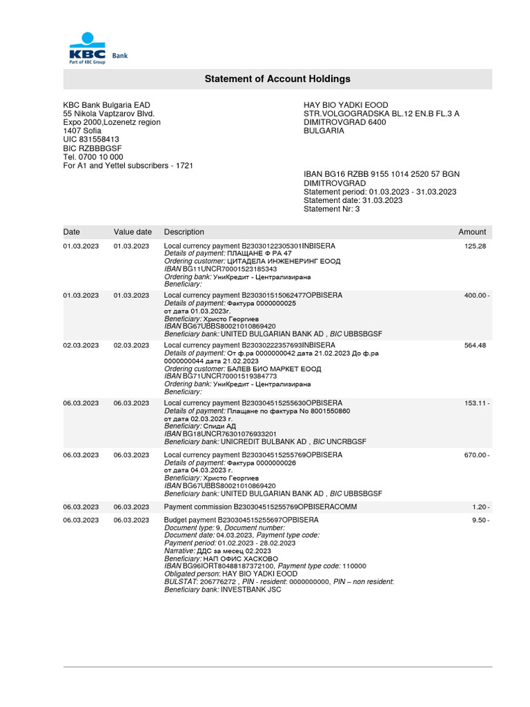 Statement | PDF | Debits And Credits | Revenue