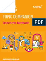 Research Methods Complete Content Tutor2u