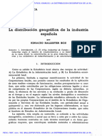 La Distribución Geográfica de La Industria Española