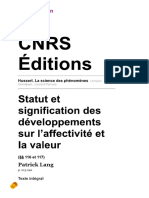 10 Statut Et Signification de La Affectivite Et La Valeur