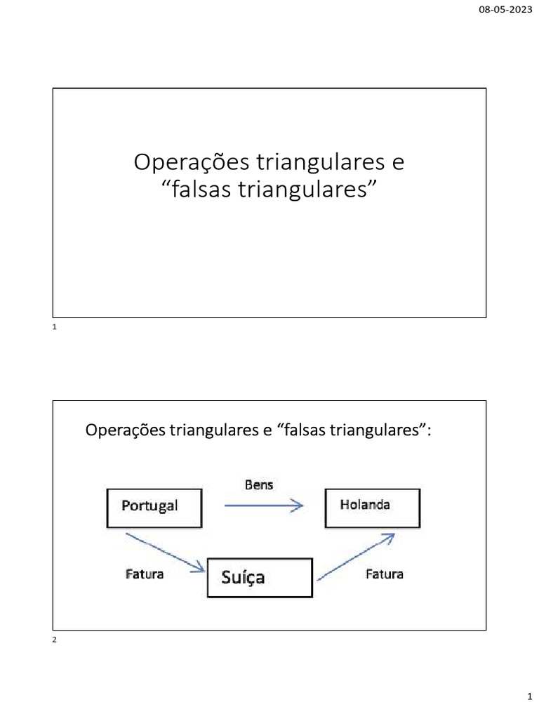 Operações Triangulares | PDF | Imposto sobre Valor Agregado (IVA) | Justiça