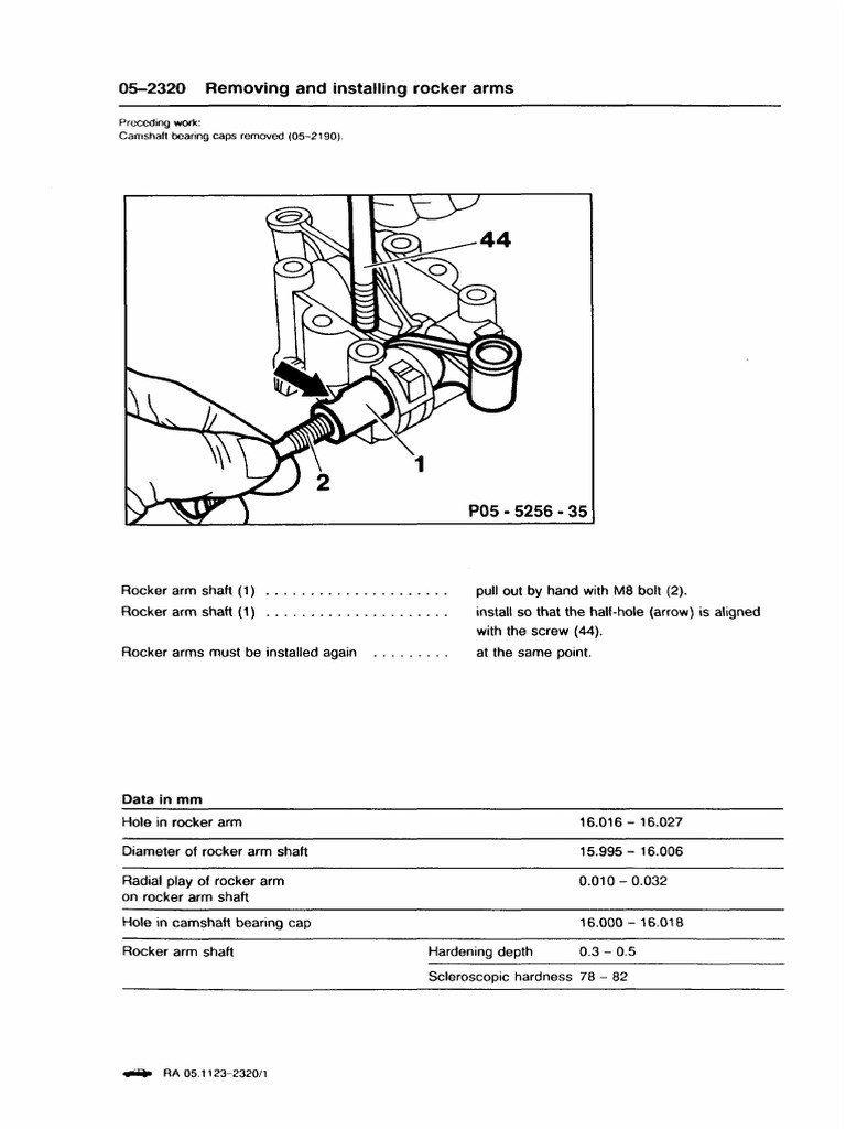 M103 Removing and Installing Rocker Arms PDF