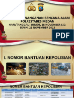 Laporan Penanganan Bencana Alam Polrestabes Medan Tgl. 18 S.D. 21 Nov '22