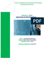 Support de Formation M115 Gestion D'entreprise OFPPT ISTA Bled Solb - TSFM Groupe 101 A Et B