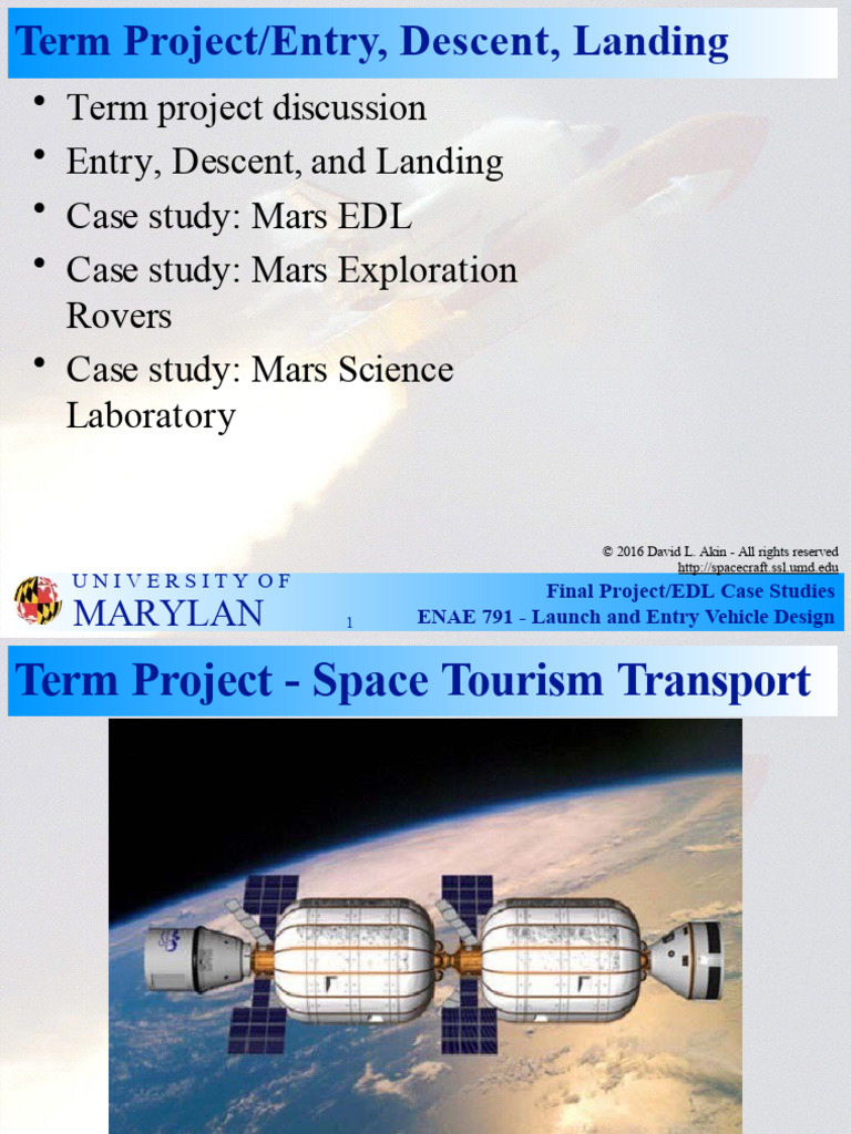 Mars EDL Case Studies for Space Vehicles | PDF | Atmospheric Entry ...