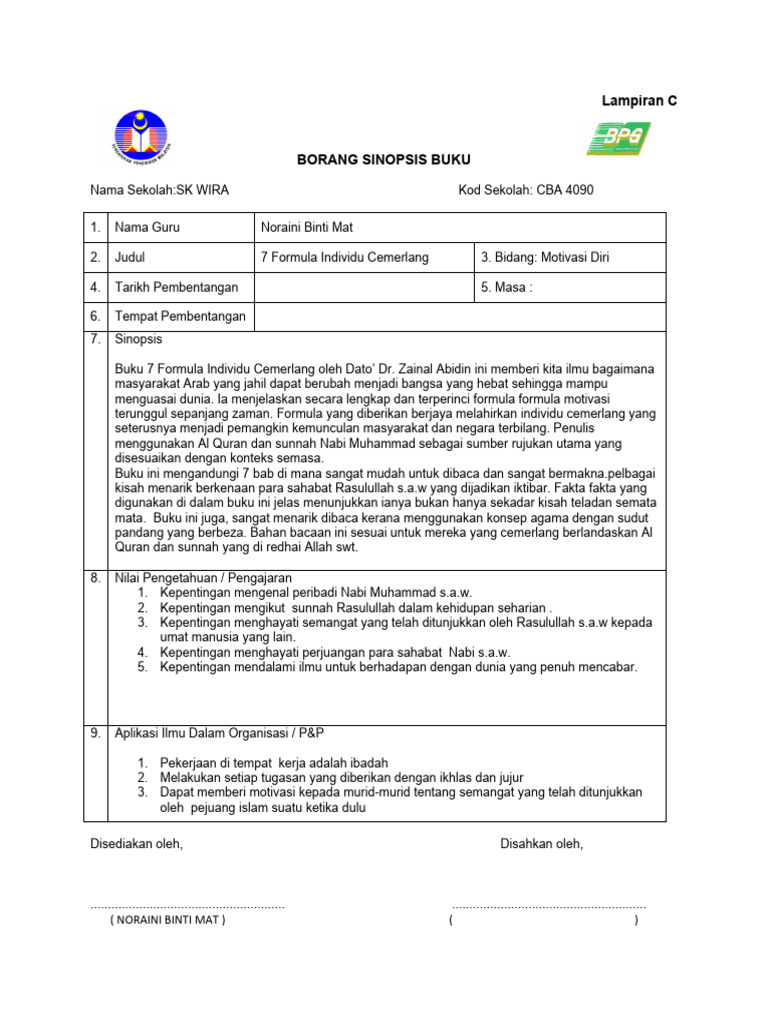 Sinopsis buku 7 formula 2023 pdf