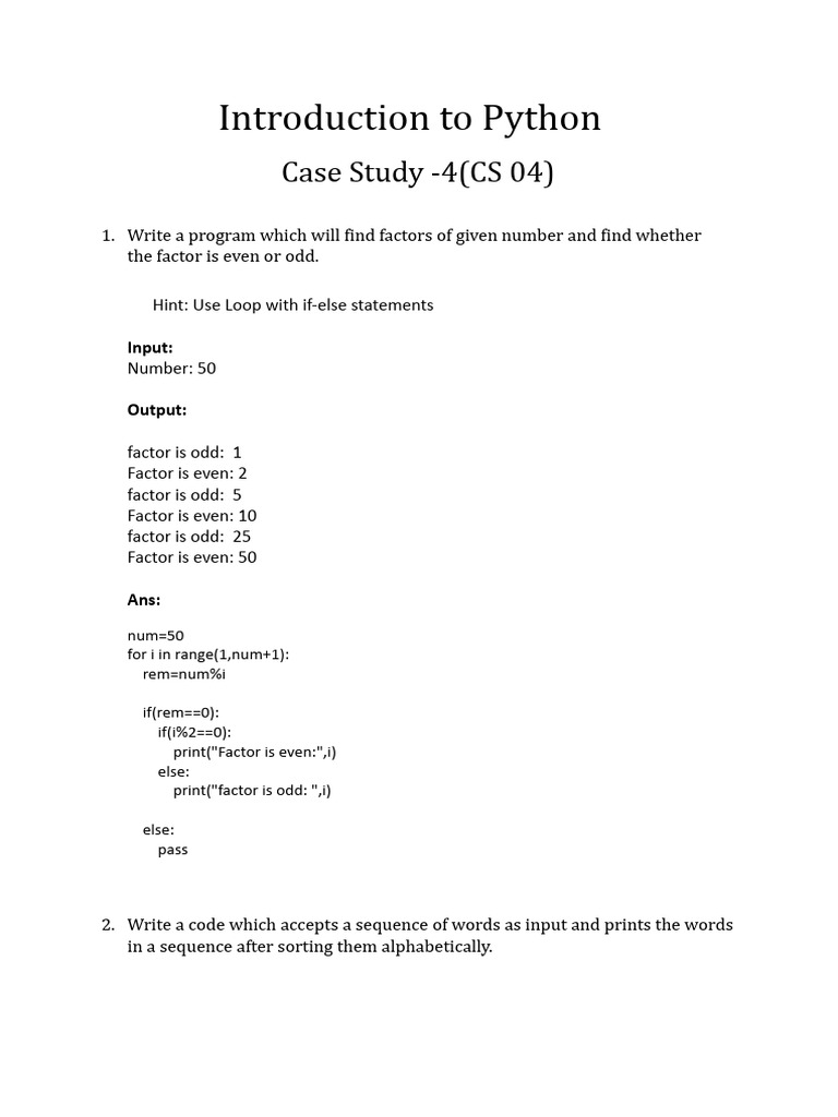 CS 4 Ans - Introduction To Python | PDF | String (Computer Science ...