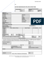 Admission Pre Application Form