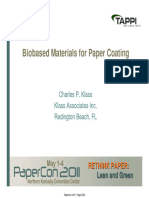 Biobased Materials For Paper Coating: Charles P. Klass Klass Associates Inc. Redington Beach, FL