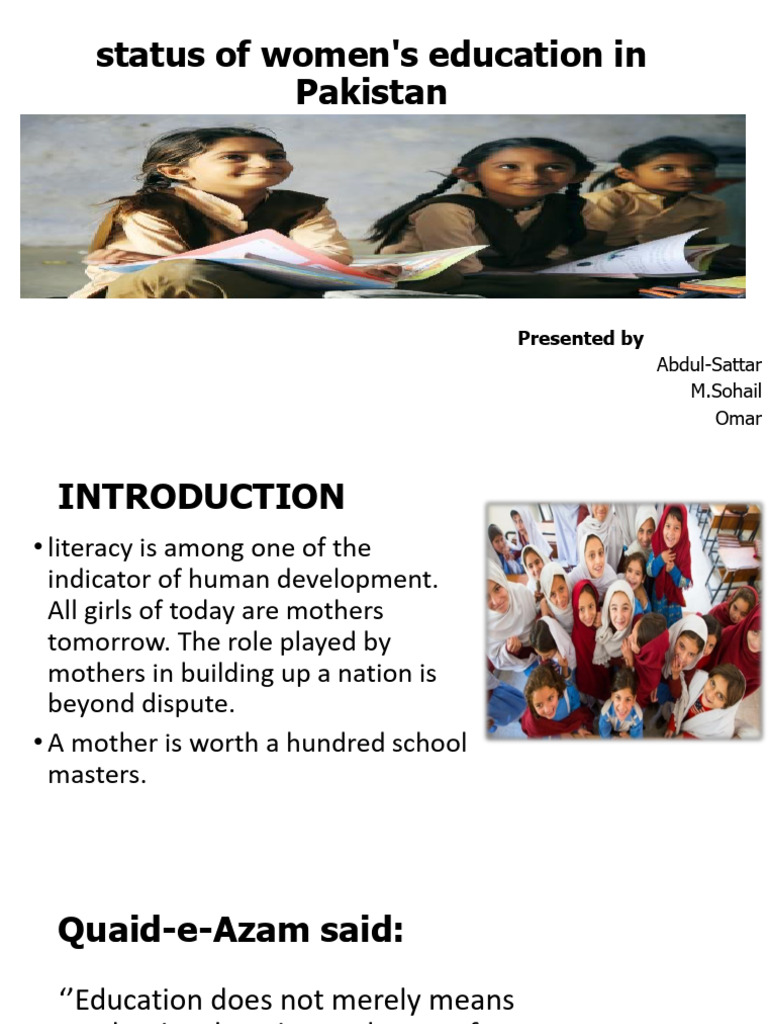 Status of Women's Education in Pakistan | PDF | Literacy | Female Education