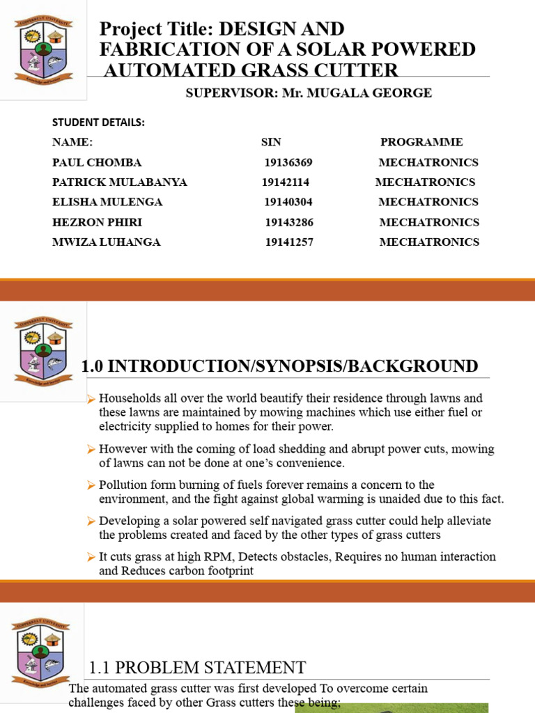 Automated Grass Cutter1 PDF Lawn Mower Lawn