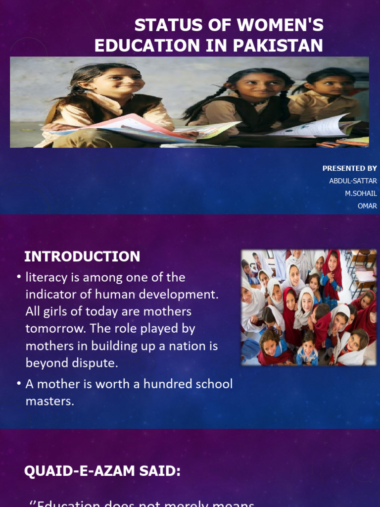 Women Education Status in Pakistan | PDF | Literacy | Female Education