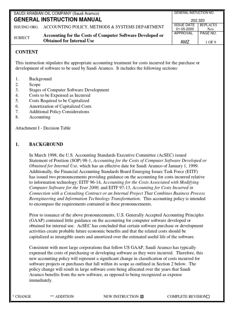 Internal Use Software Definition