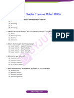 Chapter 5 Laws of Motion MCQs