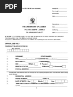 School Leaver Application Form 2020