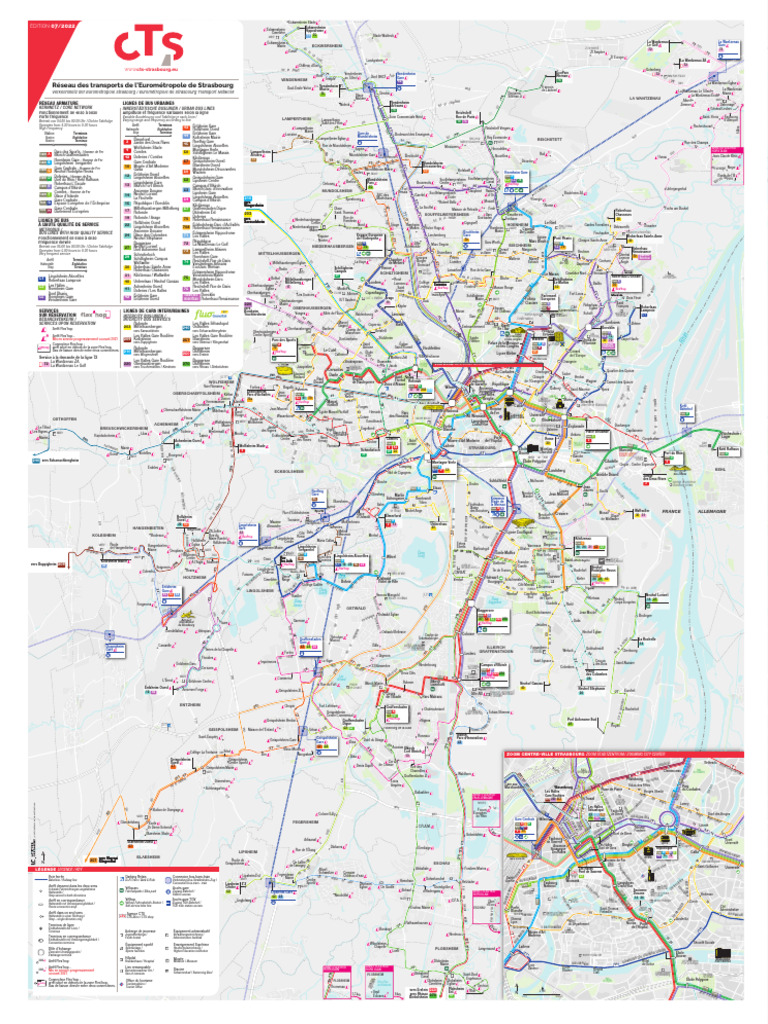 Plan CTS Strasbourg - Réseau Tram et Bus | PDF