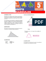 Triangulos Ejercicios para Quinto Grado de Secundaria