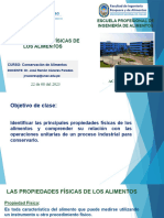 Semana 1. Clase 1. Las Propiedades Físicas de Los Alimentos