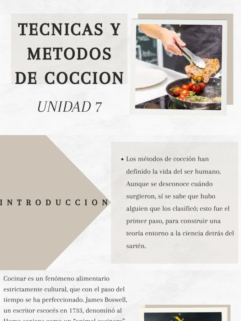 Unidad 7 Tecnicas y Metodos de Coccion | PDF | Cocinando | Calor