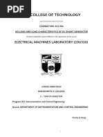 No Load and Load Test - Electrical Machines