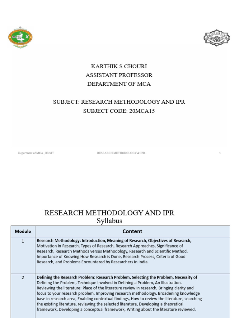 RM Ipr | PDF | Scientific Method | Methodology