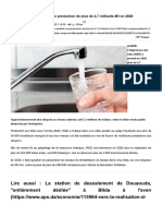 Eau Potable - Une Production