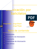 Intoxicación Por Salicilatos: Integrantes: Jorge Brach Jorge Rojas