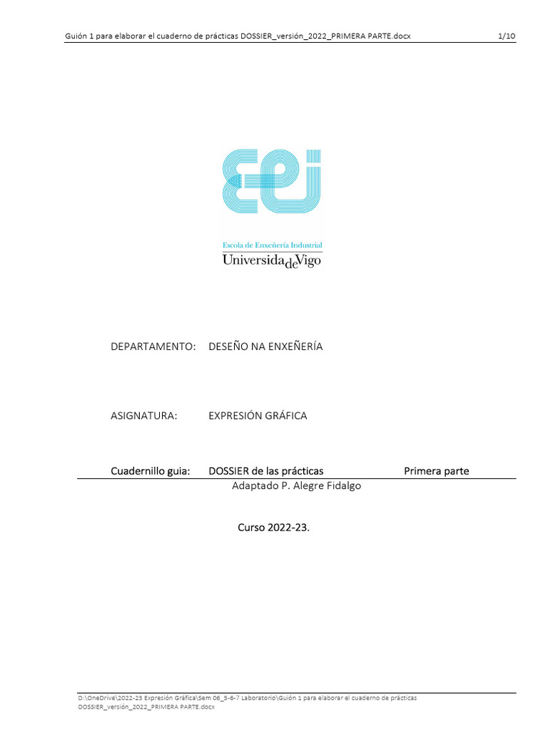 Gui n 1 para elaborar el dossier versi n 2022 primera parte pdf