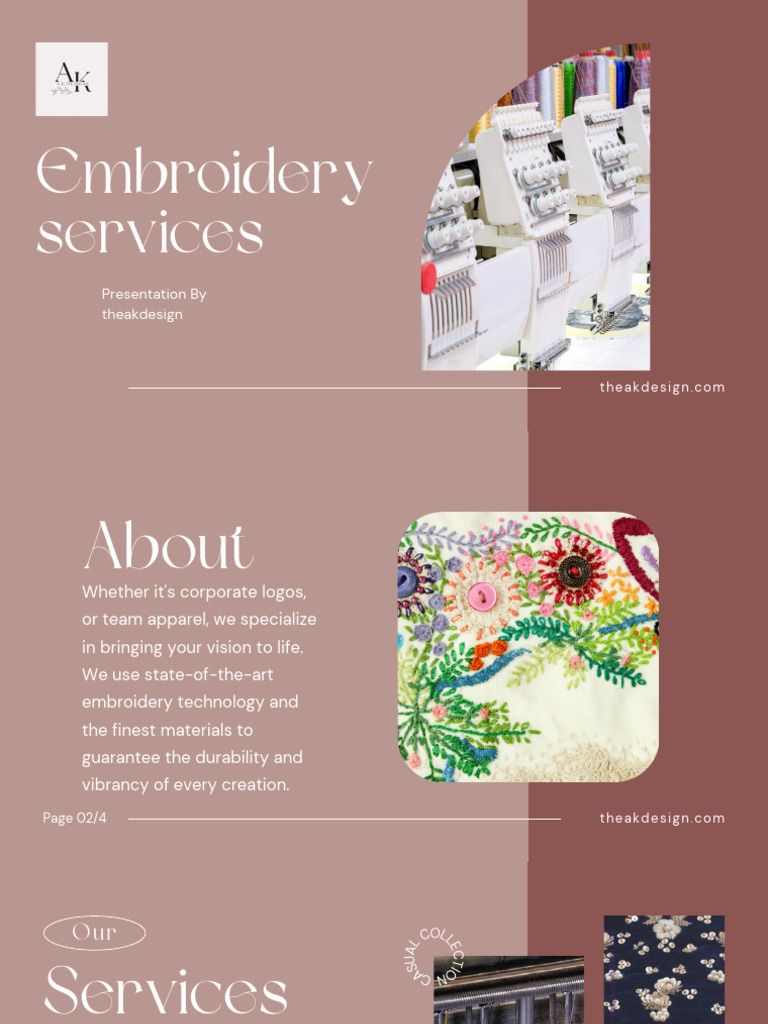 Custom Embroidery Services Overview | PDF | Art