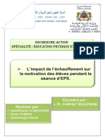 L'impact de L'échauffement Sur La Motivation Des Élèves Pendant La Séance d'EPS F