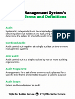 Auditing Management Terms and Definitions