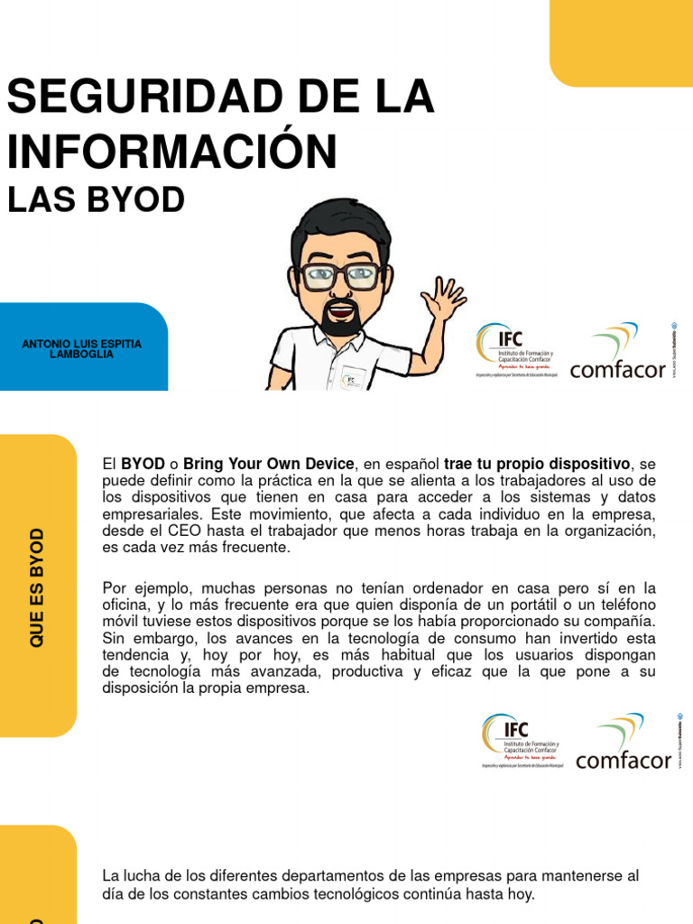 Seguridad de La Informacion Byod Nueva | PDF | Contraseña | Teléfonos ...