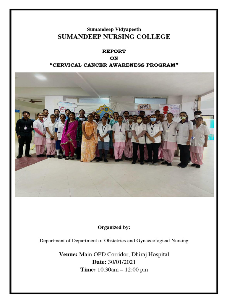 Cervical-Cancer AWARENESS REPORT | PDF | Cervical Cancer | Epidemiology
