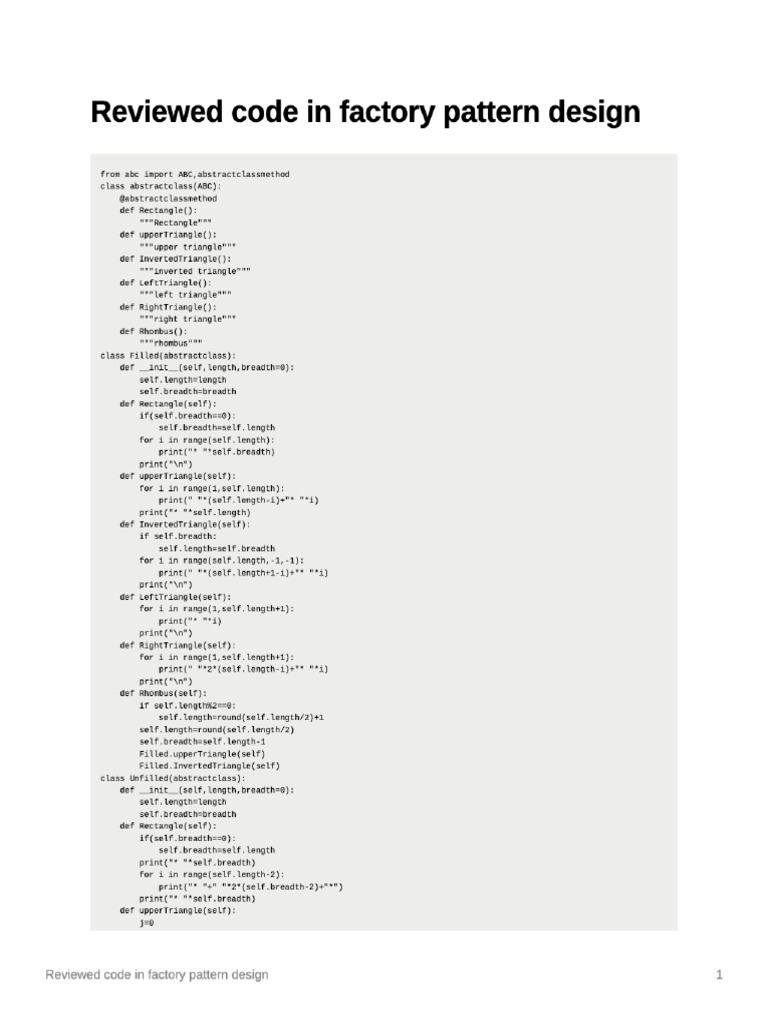 Factory Design Pattern | PDF
