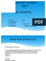Bahan Ajar Label PPT by Wiartis