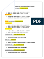 Upcoming Olympiad Exam Dates - North India