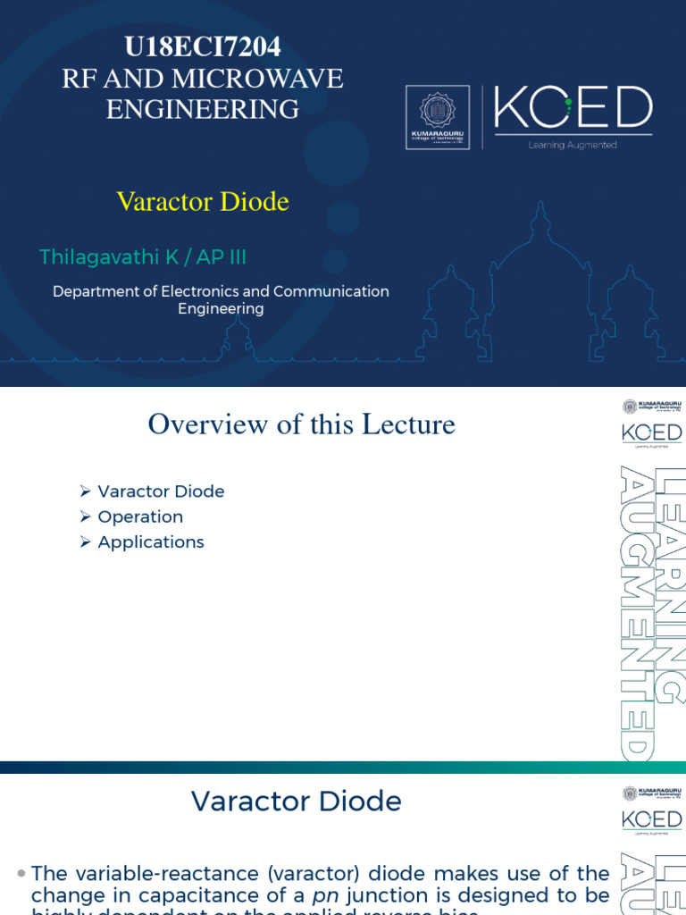 Varactor Diode Applications | PDF